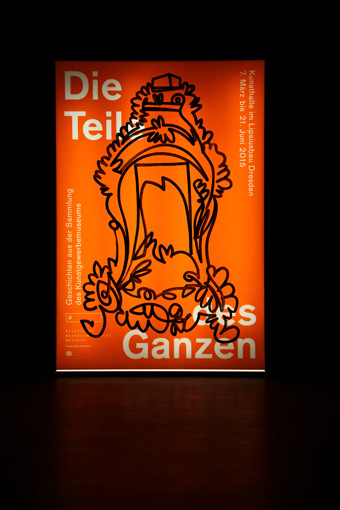 Denise J. Reytan, Illustration, Citylight Plakate, Kunstgewerbemuseum Dresden, one liner, handcrafted posters, reytan, Denise Reytan, M23, Teile des Ganzen, 