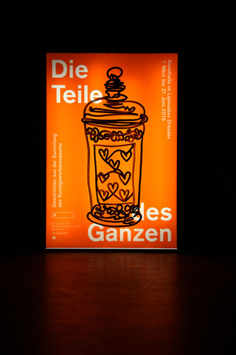 Denise J. Reytan, Illustration, Citylight Plakate, Kunstgewerbemuseum Dresden, one liner, handcrafted posters, reytan, Denise Reytan, M23, Teile des Ganzen, 